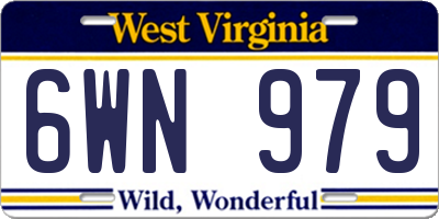 WV license plate 6WN979