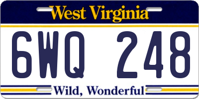 WV license plate 6WQ248