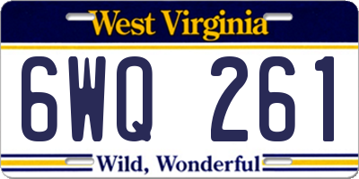 WV license plate 6WQ261