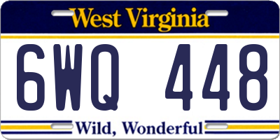 WV license plate 6WQ448
