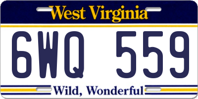 WV license plate 6WQ559