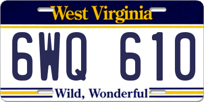 WV license plate 6WQ610