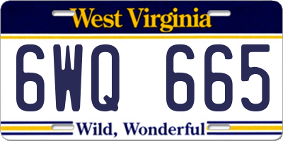 WV license plate 6WQ665