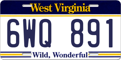 WV license plate 6WQ891