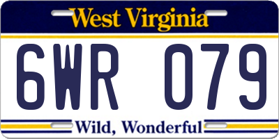 WV license plate 6WR079