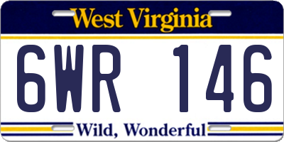 WV license plate 6WR146