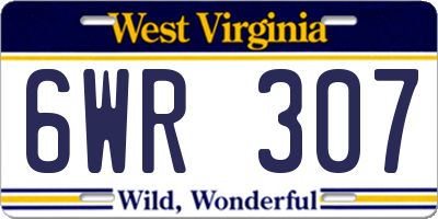 WV license plate 6WR307