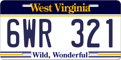 WV license plate 6WR321