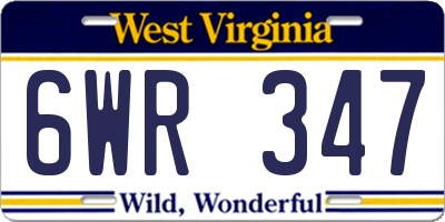 WV license plate 6WR347