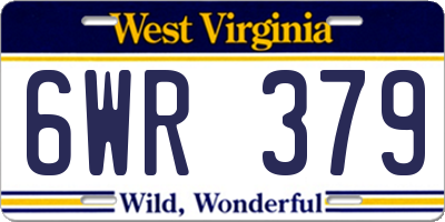 WV license plate 6WR379