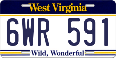 WV license plate 6WR591