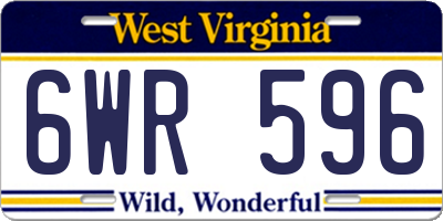WV license plate 6WR596