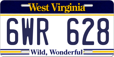 WV license plate 6WR628