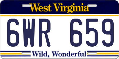 WV license plate 6WR659