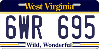 WV license plate 6WR695
