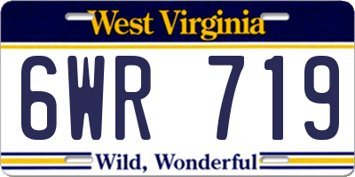 WV license plate 6WR719