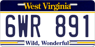 WV license plate 6WR891