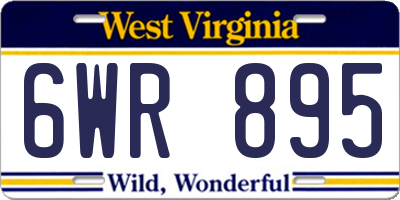 WV license plate 6WR895