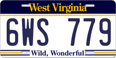 WV license plate 6WS779