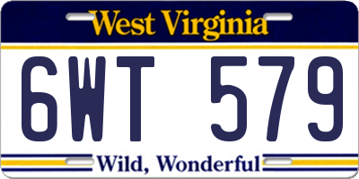 WV license plate 6WT579