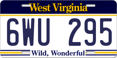 WV license plate 6WU295