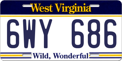 WV license plate 6WY686