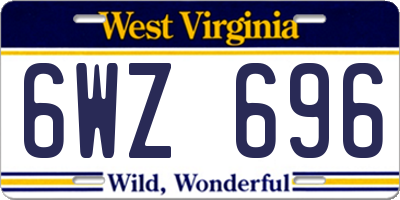 WV license plate 6WZ696