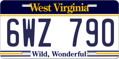 WV license plate 6WZ790