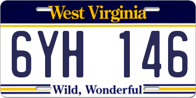 WV license plate 6YH146
