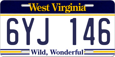 WV license plate 6YJ146