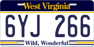 WV license plate 6YJ266