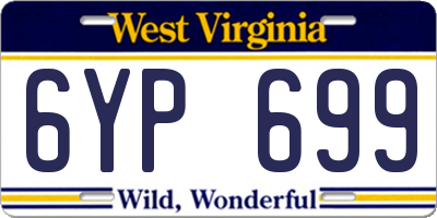 WV license plate 6YP699