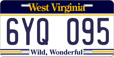 WV license plate 6YQ095