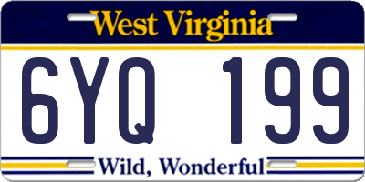 WV license plate 6YQ199
