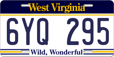 WV license plate 6YQ295