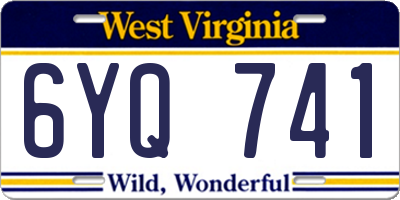 WV license plate 6YQ741