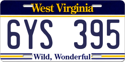 WV license plate 6YS395