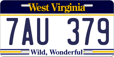 WV license plate 7AU379
