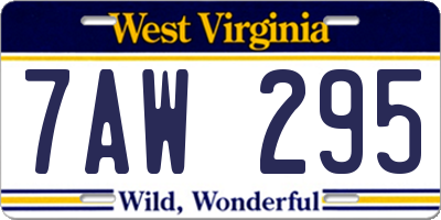WV license plate 7AW295