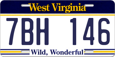 WV license plate 7BH146