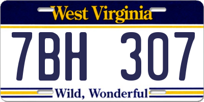 WV license plate 7BH307
