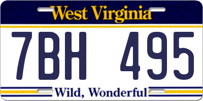 WV license plate 7BH495
