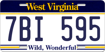 WV license plate 7BI595
