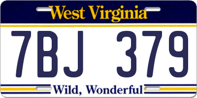 WV license plate 7BJ379