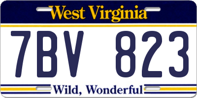 WV license plate 7BV823
