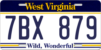 WV license plate 7BX879