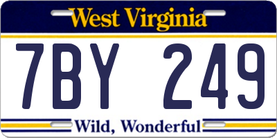 WV license plate 7BY249