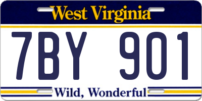 WV license plate 7BY901
