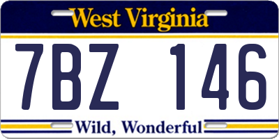 WV license plate 7BZ146