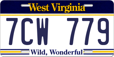 WV license plate 7CW779